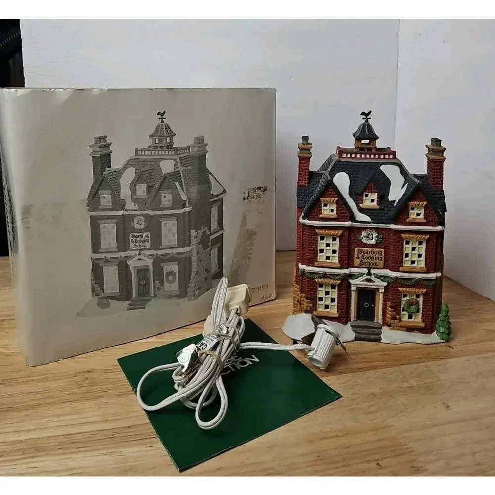 Dept 56 Boarding & Lodging School #5810-6 Dickens' Village Series WLite Orig Box